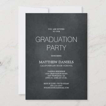 Modern Male Photo Frame Graduation Party Invite | Zazzle