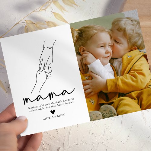 Modern Mama Photo Mothers Day Card