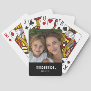 Modern Mama Photo Poker Cards