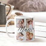 Modern Mama Script | Grandchildren Photo Collage Coffee Mug<br><div class="desc">Send a beautiful personalized gift to your Grandma (mama) that she'll cherish forever. Special personalized grandchildren photo collage mug to display your own special family photos and memories. Our design features a simple 10 photo collage grid design with "Mama" designed in a beautiful handwritten black script style. Each photo is...</div>
