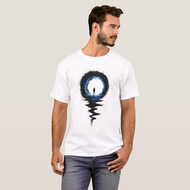 Modern Man Abstract Silhouette T-Shirt (Front Full)