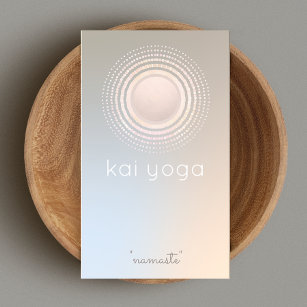 Modern Mandala Circle Logo, Yoga Instructor Business Card