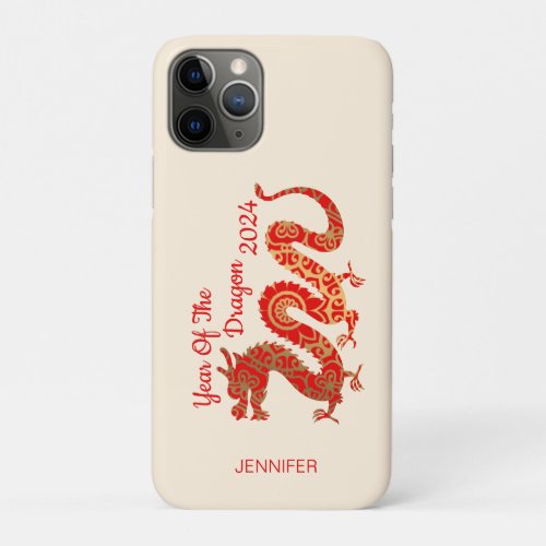 Modern Mandala Dragon 2024 Chinese New Year  iPhone 11 Pro Case