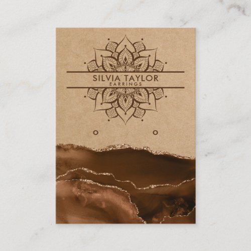 Modern Mandala Earring display card