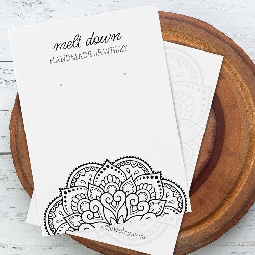 Modern Mandala Earring Jewelry Display Card