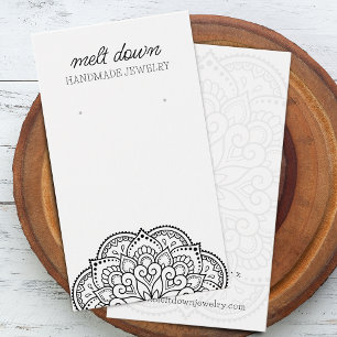 Modern Mandala Earring Jewelry Display Card
