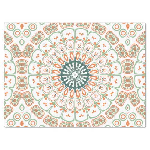 Modern Mandala Kaleidoscope Medallion Design Tissue Paper