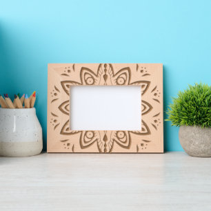 Modern Mandala Laser Etched Picture Frame Engraved Frames