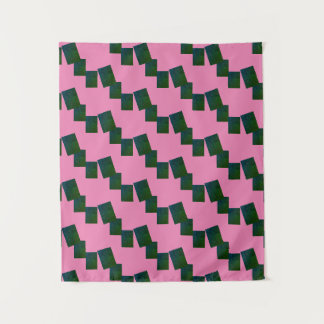 MODERN Mandala LINES -PINK -BLUE-GREEN  Tapestry