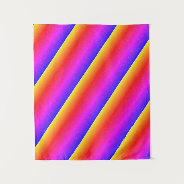 MODERN Mandala LINES -  PINK PURPLE ORANGE ROSE  Tapestry (Front)