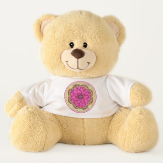 Modern Mandala Poinsettia in Pink Teddy Bear