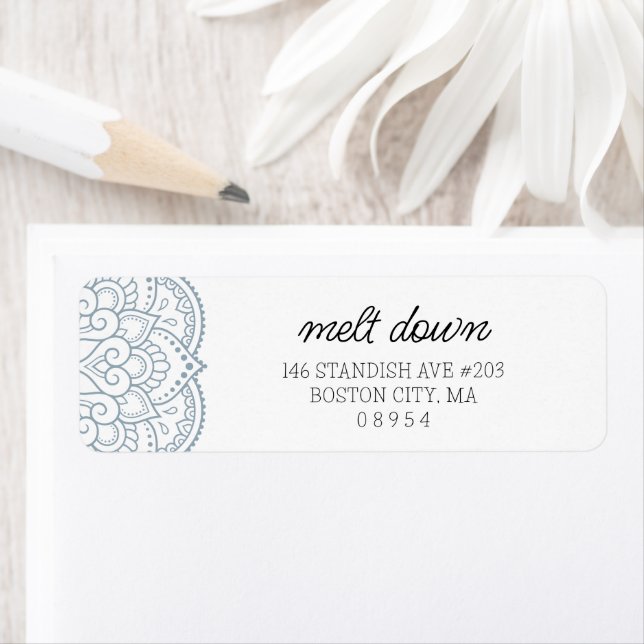 Modern Mandala Small Business Address Label (Insitu)