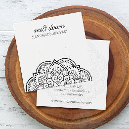 Modern Mandala Stud Earring Jewelry Display Card