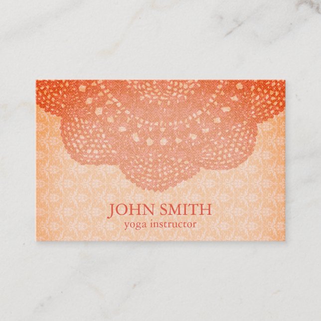 Modern Mandala Yoga Instructor Busines Business Ca Card (Front)