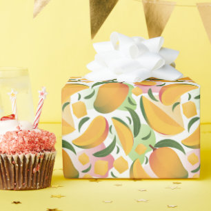 Modern Mango Fruit Pattern Wrapping Paper Roll