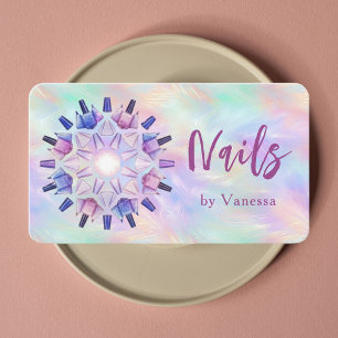 Modern Manicurist Iridescent Opal Stylish Business Business Card