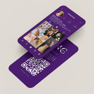 Modern Manicurist Royal Purple Instagram Business Card