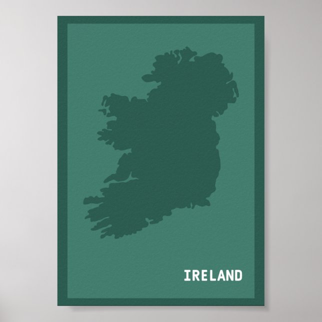 Modern Map Of Ireland / Éire | Irish Emerald Isle  Poster (Front)