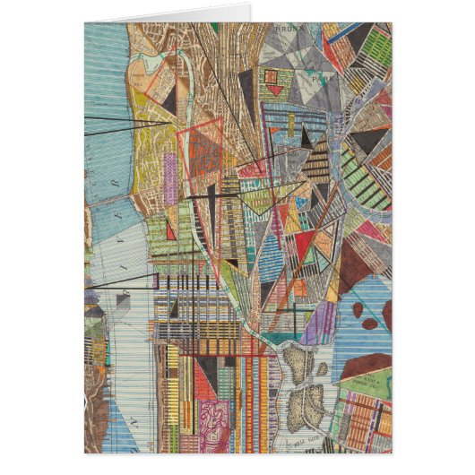Modern Map of New York I Cards (Front)