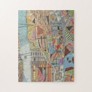 Modern Map of New York I Jigsaw Puzzle