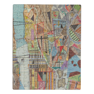 Modern Map of New York I Jigsaw Puzzle