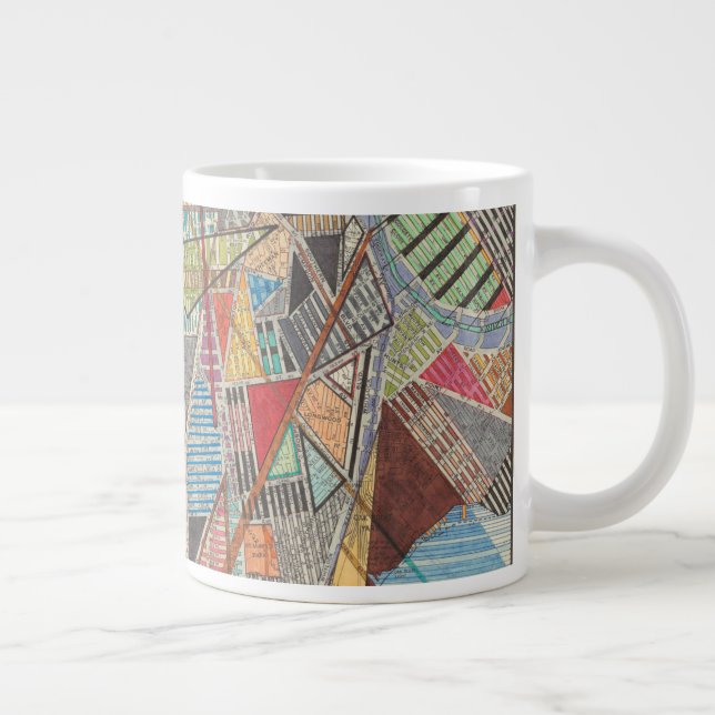 Modern Map of New York I Large Coffee Mug (Right)