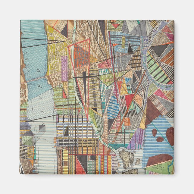 Modern Map of New York I Magnet (Front)