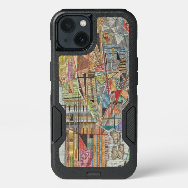 Modern Map of New York I Otterbox iPhone Case (Back)