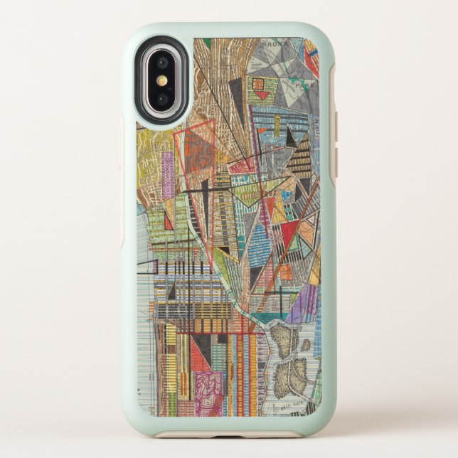Modern Map of New York I Otterbox iPhone Case (Back)