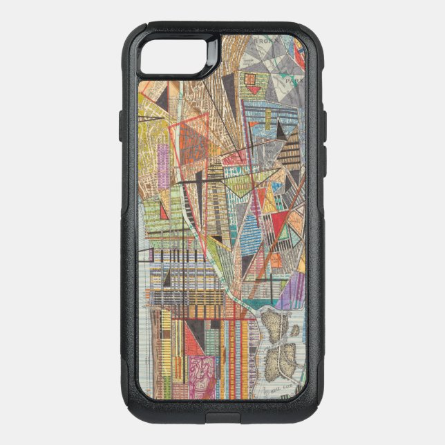 Modern Map of New York I Otterbox iPhone Case (Back)