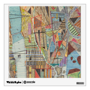 Modern Map of New York I Wall Sticker