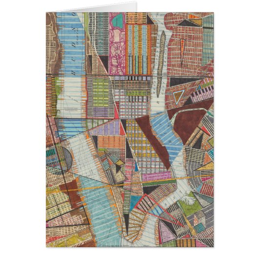 Modern Map of New York II Cards (Front)
