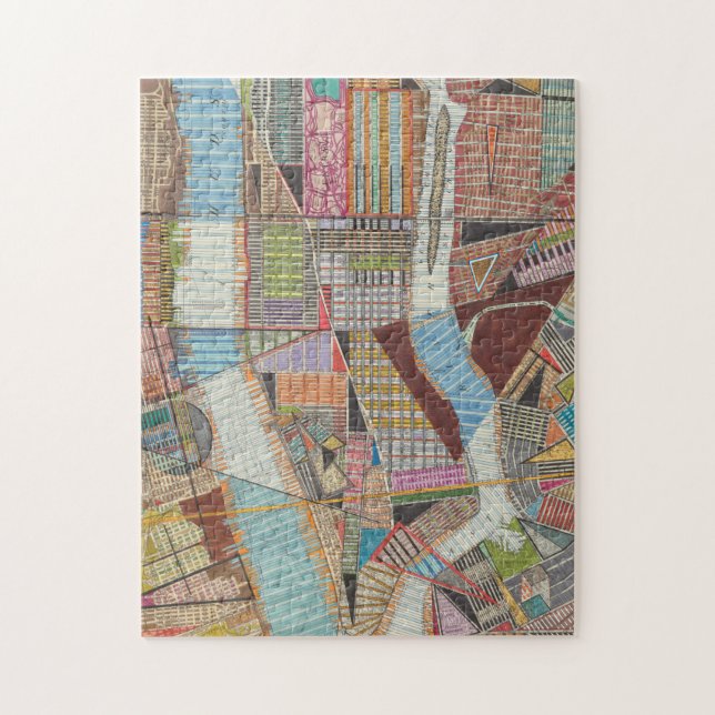 Modern Map of New York II Jigsaw Puzzle (Vertical)