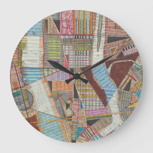 Modern Map of New York II Large Clock