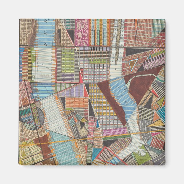 Modern Map of New York II Magnet (Front)