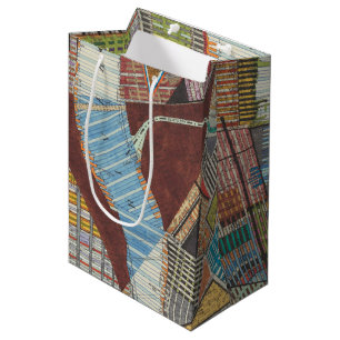 Modern Map of New York II Medium Gift Bag