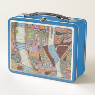 Modern Map of New York II Metal Lunch Box