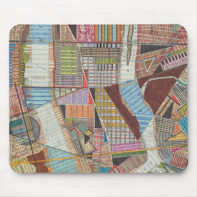 Modern Map of New York II Mouse Pad (Front)