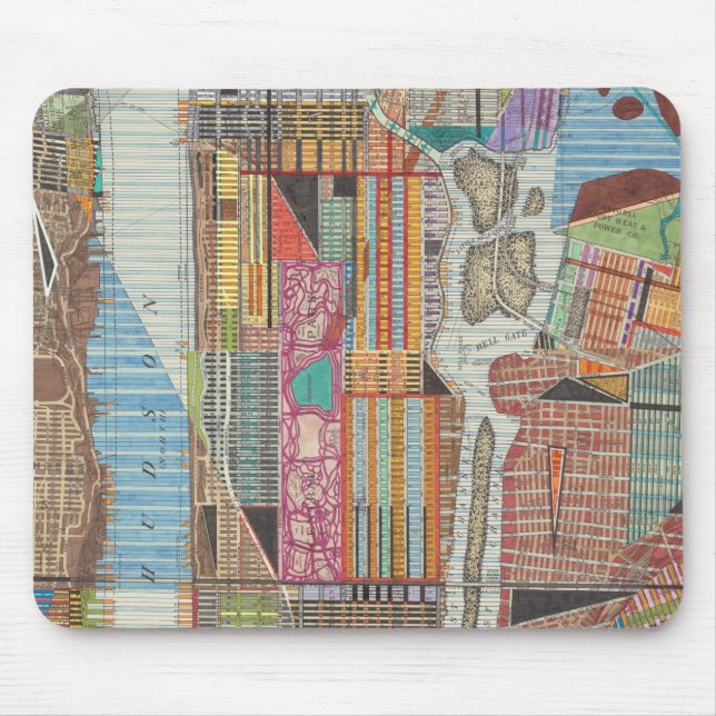 Modern Map of New York III Mouse Pad (Front)