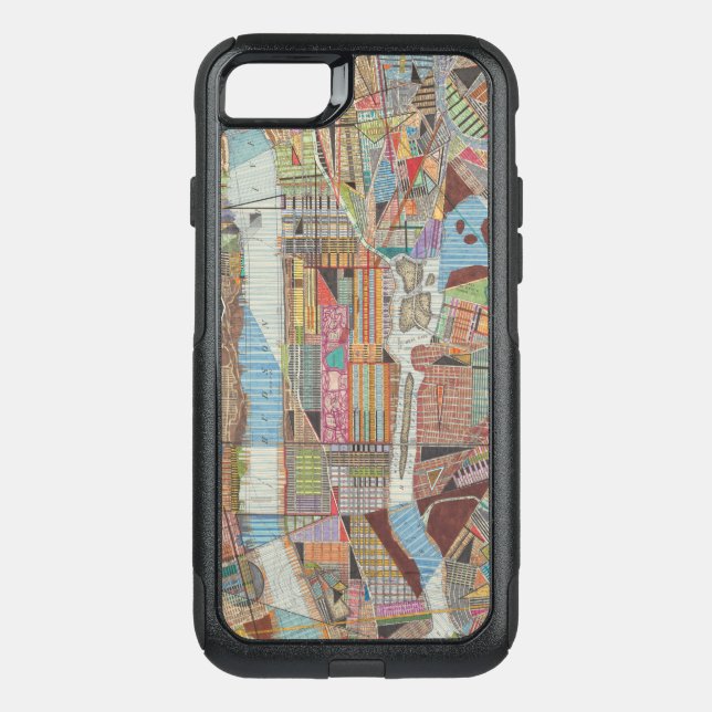 Modern Map of New York III Otterbox iPhone Case (Back)