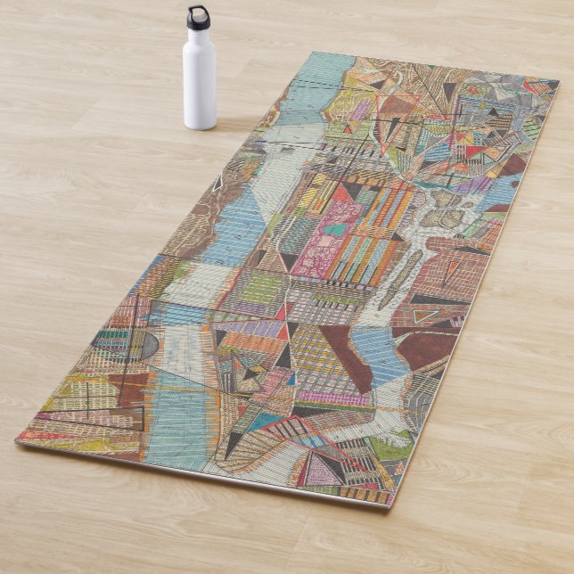 Modern Map of New York III Yoga Mat (In Situ)