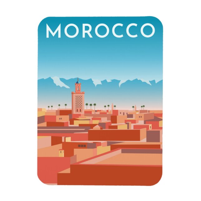 Modern Marakesh Travel Magnet (Vertical)