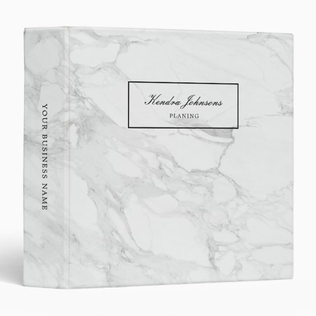 Modern marble 3 ring binder (Front/Spine)