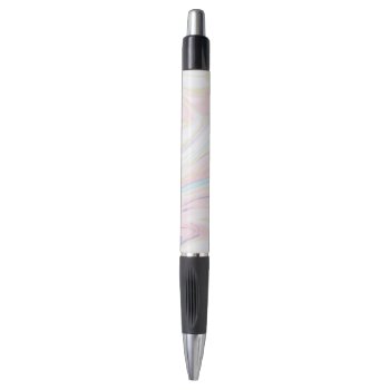 Modern Marble Blue Pink Gold Glitter  Pen by Trendy_arT at Zazzle