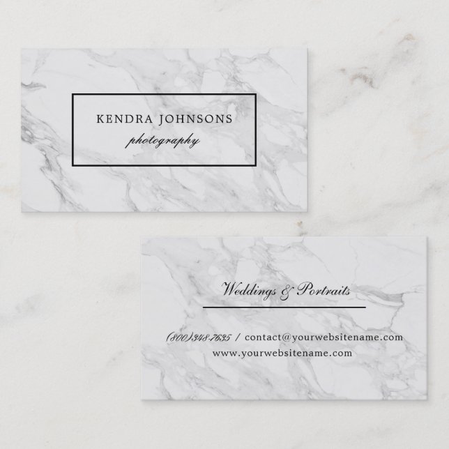 Modern marble business card (Front/Back)