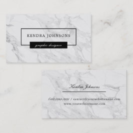 Modern marble business card