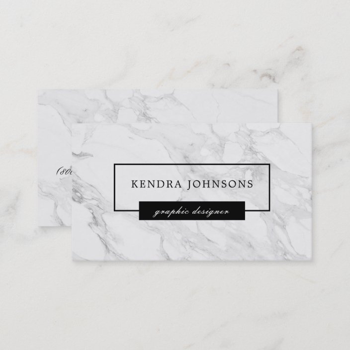 Modern Marble Business Card Zazzle Com