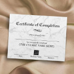 Modern Marble Certificate of Completion Award<br><div class="desc">Modern Marble Certificate of Completion Awards.</div>