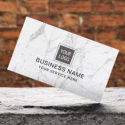 Modern Marble Corporate Custom Logo #2 Business Card