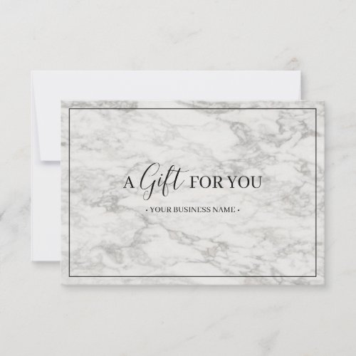 Modern Marble Customized Gift Certificate